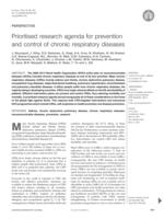 Prioritised research agenda for prevention and control of chronic respiratory diseases