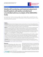 Weekly self-monitoring and treatment adjustment benefit patients with partly controlled and uncontrolled asthma: an analysis of the SMASHING study