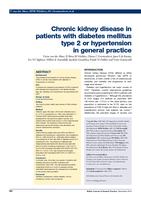 Chronic kidney disease in patients with diabetes mellitus type 2 or hypertension in general practice