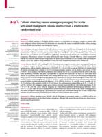 Colonic stenting versus emergency surgery for acute left-sided malignant colonic obstruction: a multicentre randomised trial