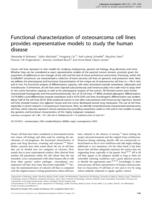 Functional characterization of osteosarcoma cell lines provides representative models to study the human disease