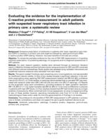 Evaluating the evidence for the implementation of C-reactive protein measurement in adult patients with suspected lower respiratory tract infection in primary care: a systematic review