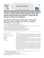 Presence of chemotherapy-induced toxicity predicts improved survival in patients with localised extremity osteosarcoma treated with doxorubicin and cisplatin: A report from the European Osteosarcoma Intergroup