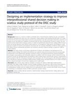 Designing an implementation strategy to improve interprofessional shared decision making in sciatica: study protocol of the DISC study