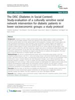 The DISC (Diabetes in Social Context) Study-evaluation of a culturally sensitive social network intervention for diabetic patients in lower socioeconomic groups: a study protocol