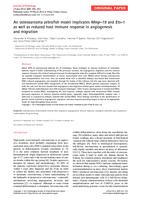 An osteosarcoma zebrafish model implicates Mmp-19 and Ets-1 as well as reduced host immune response in angiogenesis and migration