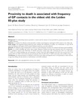 Proximity to death is associated with frequency of GP contacts in the oldest old: the Leiden 85-plus study