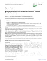 Acceptance of preventive treatment in migraine patients: Results of a survey