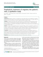 Prophylactic treatment of migraine by GPs: a qualitative study