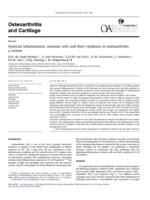 Synovial inflammation, immune cells and their cytokines in osteoarthritis: a review