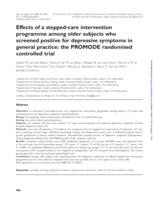 Effects of a stepped-care intervention programme among older subjects who screened positive for depressive symptoms in general practice: the PROMODE randomised controlled trial