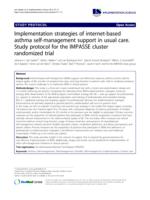 Implementation strategies of internet-based asthma self-management support in usual care. Study protocol for the IMPASSE cluster randomized trial