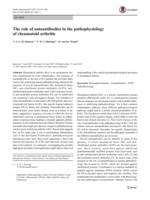 The role of autoantibodies in the pathophysiology of rheumatoid arthritis