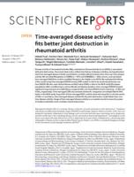 Time-averaged disease activity fits better joint destruction in rheumatoid arthritis