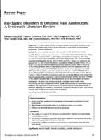 Psychiatric Disorders in Detained Male Adolescents: A Systematic Literature Review