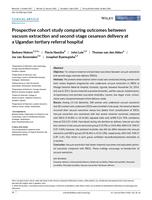 Prospective cohort study comparing outcomes between vacuum extraction and second-stage cesarean delivery at a Ugandan tertiary referral hospital