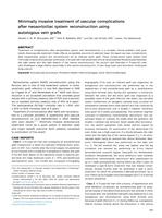 Minimally invasive treatment of vascular complications after neoaortoiliac system reconstruction using autologous vein grafts