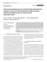 Fluorescent-guided surgery for sentinel lymph node detection in gastric cancer and carcinoembryonic antigen targeted fluorescent-guided surgery in colorectal and pancreatic cancer