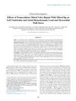 Effects of Transcatheter Mitral Valve Repair With MitraClip on Left Ventricular and Atrial Hemodynamic Load and Myocardial Wall Stress