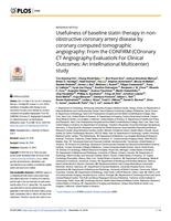 Usefulness of baseline statin therapy in non-obstructive coronary artery disease by coronary computed tomographic angiography: From the CONFIRM (COronary CT Angiography EvaluatioN For Clinical Outcomes: An InteRnational Multicenter) study