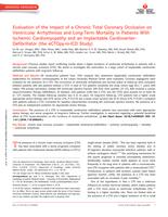 Evaluation of the Impact of a Chronic Total Coronary Occlusion on Ventricular Arrhythmias and Long-Term Mortality in Patients With Ischemic Cardiomyopathy and an Implantable Cardioverter-Defibrillator (the eCTOpy-in-ICD Study)