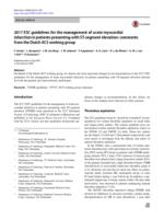 2017 ESC guidelines for the management of acute myocardial infarction in patients presenting with ST-segment elevation: comments from the Dutch ACS working group