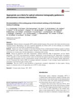 Appropriate use criteria for optical coherence tomography guidance in percutaneous coronary interventions Recommendations of the working group of interventional cardiology of the Netherlands Society of Cardiology