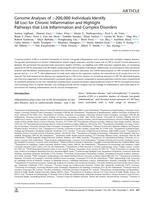 Genome Analyses of >200,000 Individuals Identify 58 Loci for Chronic Inflammation and Highlight Pathways that Link Inflammation and Complex Disorders