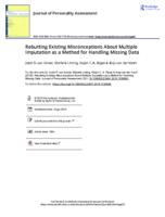 Rebutting existing misconceptions about multiple imputation as a method for handling missing data
