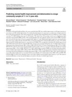 Predicting mental health improvement and deterioration in a large community sample of 11- to 13-year-olds