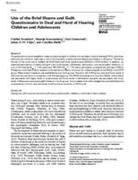 Use of the brief shame and guilt questionnaire in deaf and hard of hearing children and adolescents