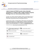 Latent classes of DSM-5 acute stress disorder symptoms in children after single-incident trauma: findings from an international data archive