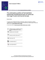 The anticipatory politics of homophobia: explaining constitutional bans on same-sex marriage in post-communist Europe