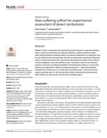 Does suffering suffice? An experimental assessment of desert retributivism