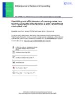 Feasibility and effectiveness of a worry-reduction training using the smartphone: a pilot randomised controlled trial