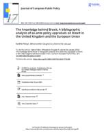 The knowledge behind Brexit. A bibliographic analysis of ex-ante policy appraisals on Brexit in the United Kingdom and the European Union