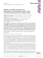 OPRM1 and COMT polymorphisms: implications on postoperative acute, chronic and experimental pain after cardiac surgery