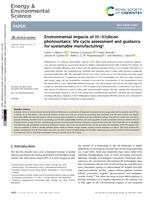 Environmental impacts of III–V/silicon photovoltaics: life cycle assessment and guidance for sustainable manufacturing