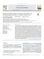 Parental and trophic transfer of nanoscale plastic debris in an assembled aquatic food chain as a function of particle size