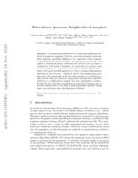 Tabu-driven quantum neighborhood samplers