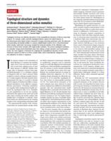 Topological structure and dynamics of three-dimensional active nematics