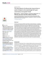 The abundance of arbuscular mycorrhiza in soils is linked to the total length of roots colonized at ecosystem level