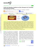 Facile and ultraclean graphene-on-glass nanopores by controlled electrochemical etching