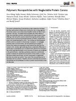 Polymeric nanoparticles with neglectable protein corona