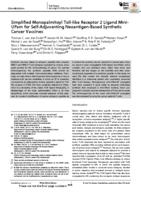 Simplified monopalmitoyl toll-like receptor 2 ligand mini-UPam for self-adjuvanting neoantigen-based synthetic cancer vaccines