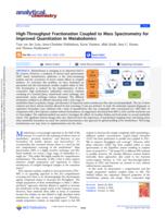 High-throughput fractionation coupled to mass spectrometry for improved quantitation in metabolomics