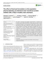 The effect of food and formulation on the population pharmacokinetics of cholesteryl ester transferase protein inhibitor DRL-17822 in healthy male volunteers