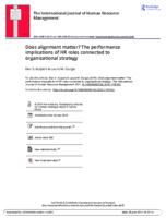 Does alignment matter? The performance implications of HR roles connected to organizational strategy