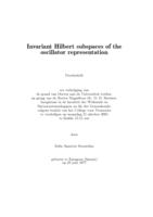 Invariant Hilbert subspaces of the oscillator representation