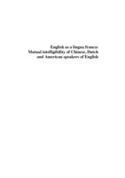 English as a lingua franca: mutual intelligibility of Chinese, Dutch and American speakers of English